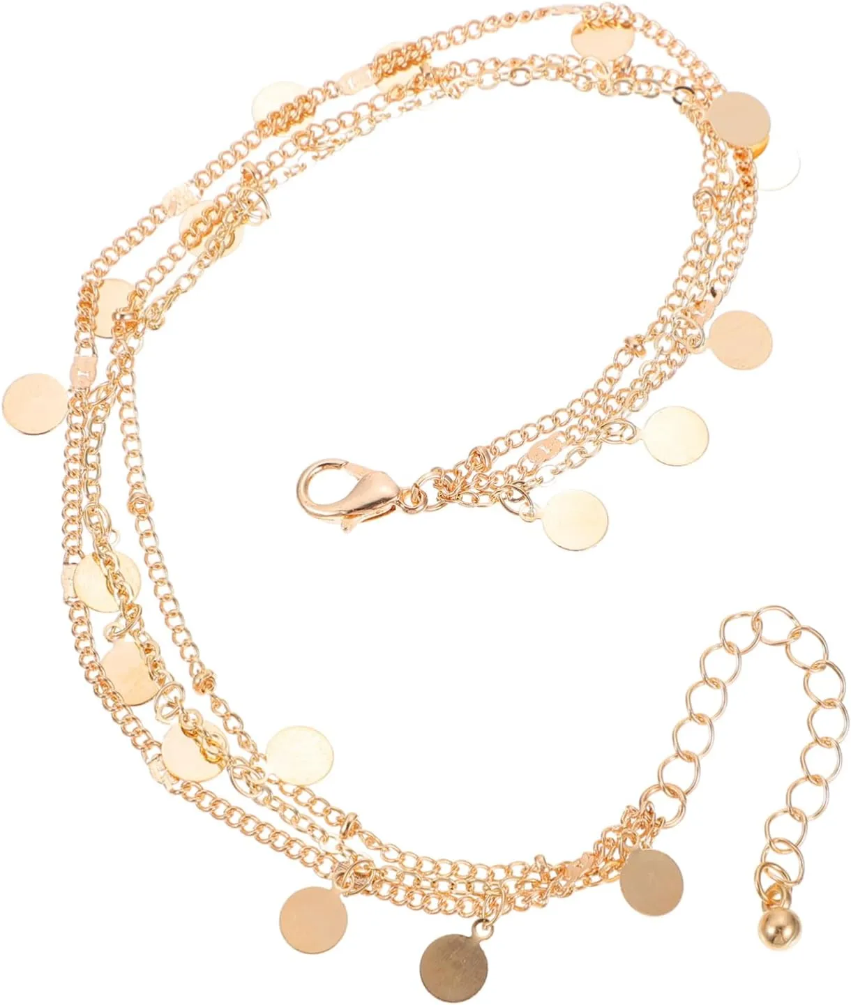 2pcs Women Alloy Foot Chains Outdoor Female Beach Anklets Stylish Foot Jewelry