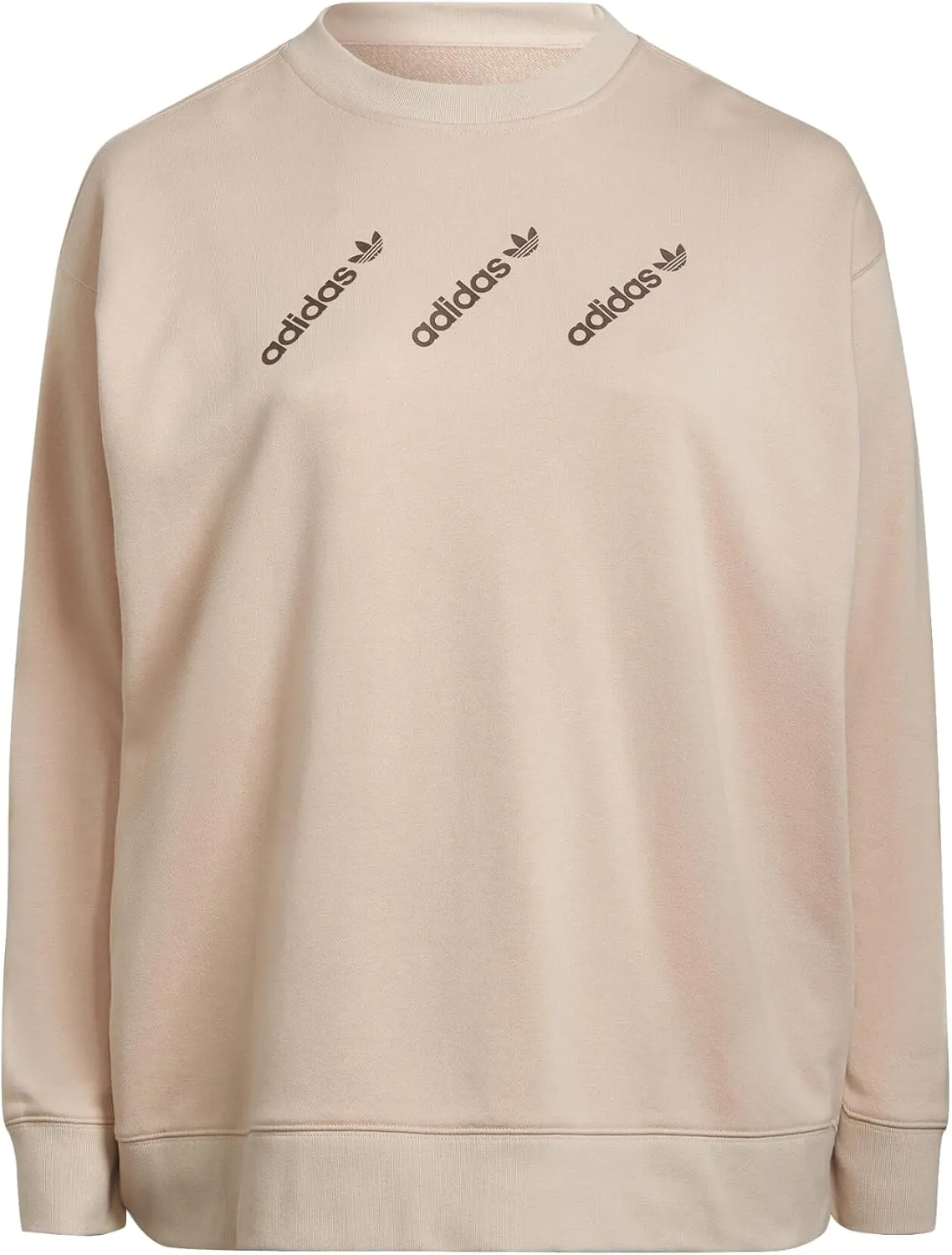 adidas Originals Womens Crew Sweatshirt Plus Size - Halo Blush & True Pink