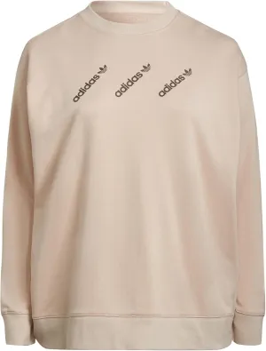 adidas Originals Womens Crew Sweatshirt Plus Size - Halo Blush & True Pink