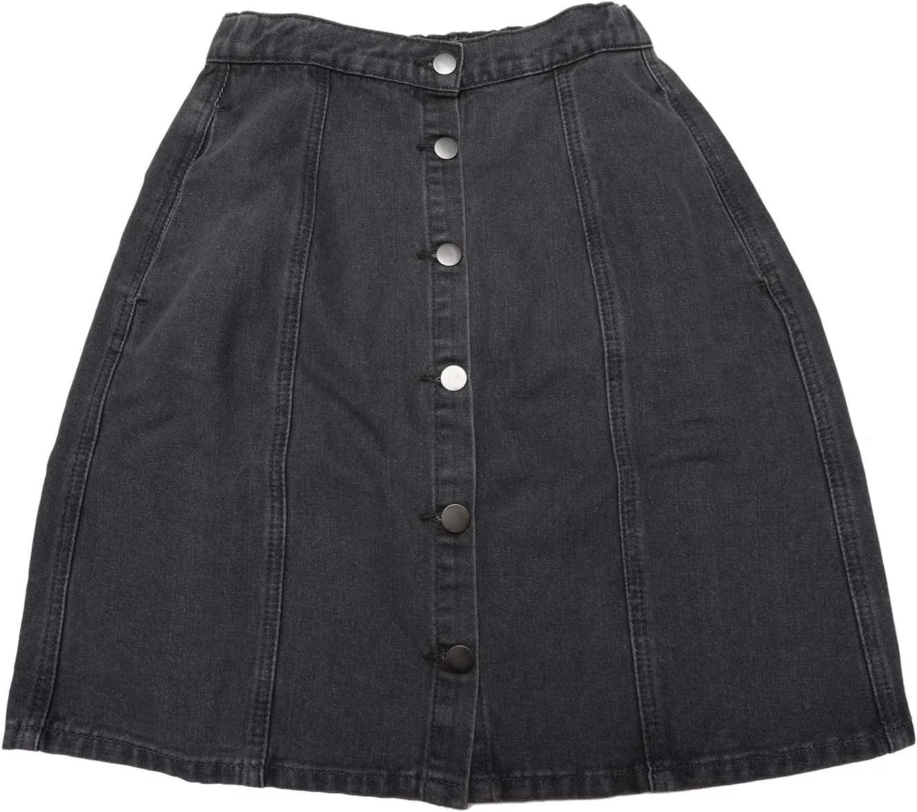 Allegra K Women's Denim Skirts 2024 Summer Casual A-Line Short Button Down Jean Skirt