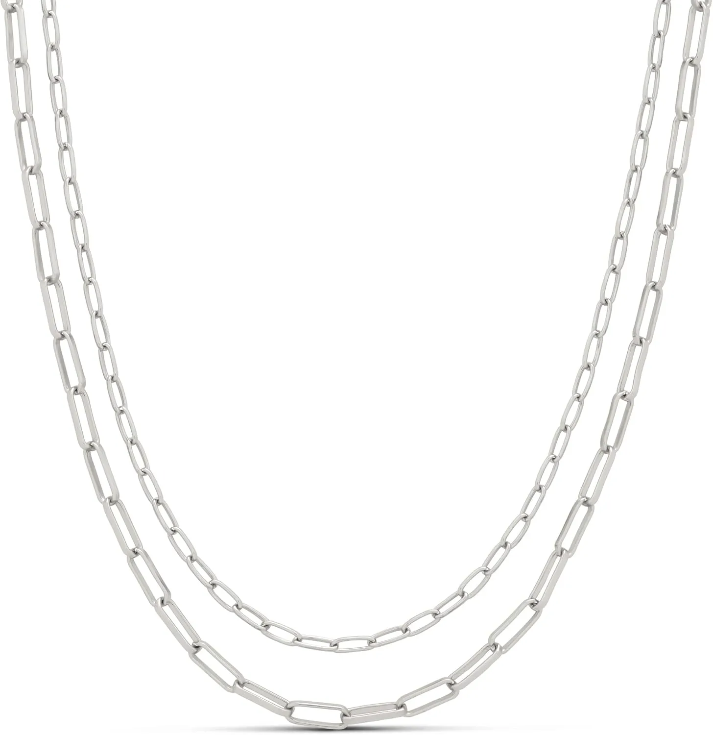 Amazon Essentials 14K Gold Plated Layered 2 Row Chain Necklace