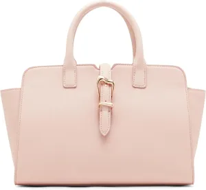 Anne Klein Sculpted Buckle Satchel with Convertible Strap