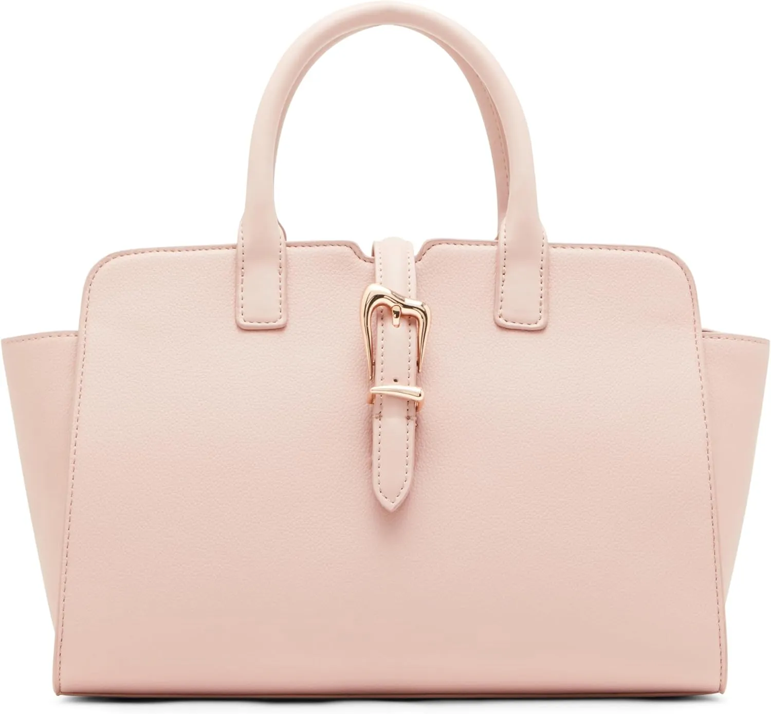 Anne Klein Sculpted Buckle Satchel with Convertible Strap