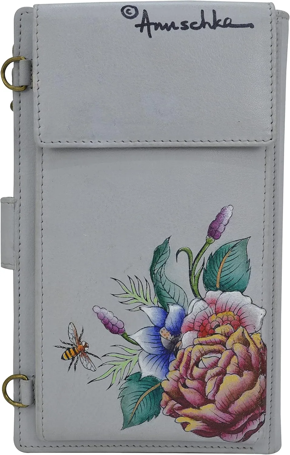 Anuschka Women's, Handpainted Leather Large Smart Phone Case & Wallet