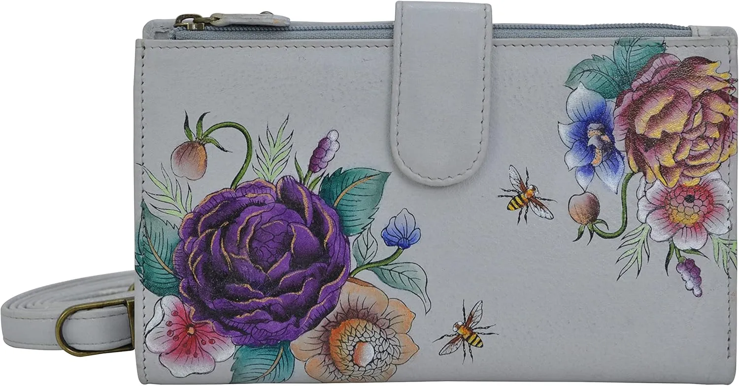 Anuschka Women's, Handpainted Leather Large Smart Phone Case & Wallet