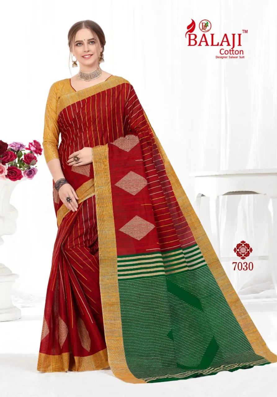 Balaji Cotton Presents Leelavathi Vol 7 Cotton Casual Wear Sarees