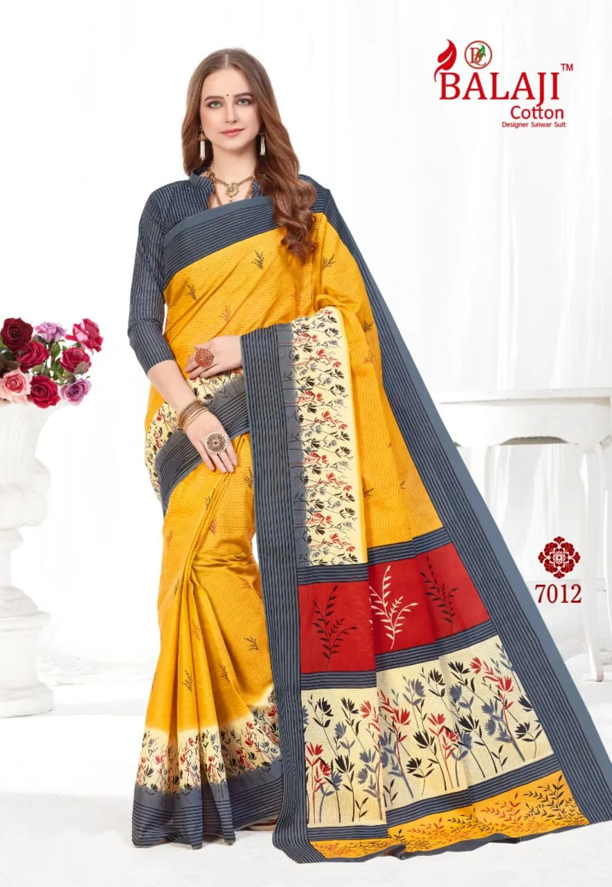 Balaji Cotton Presents Leelavathi Vol 7 Cotton Casual Wear Sarees