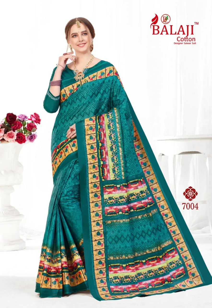 Balaji Cotton Presents Leelavathi Vol 7 Cotton Casual Wear Sarees