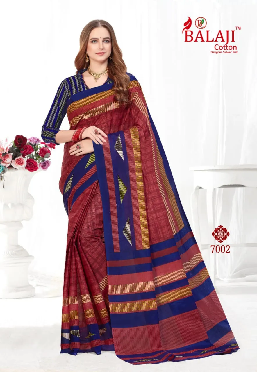 Balaji Cotton Presents Leelavathi Vol 7 Cotton Casual Wear Sarees