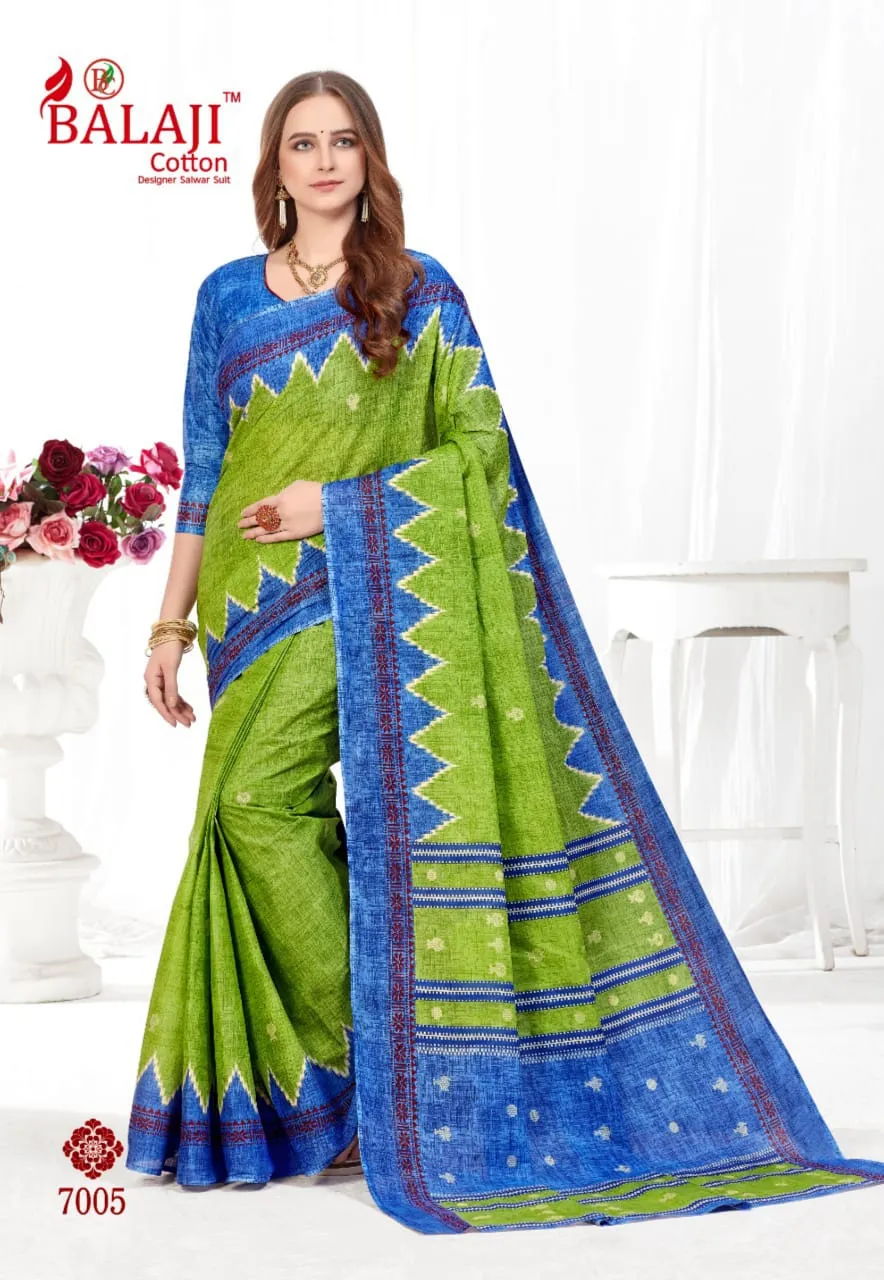 Balaji Cotton Presents Leelavathi Vol 7 Cotton Casual Wear Sarees