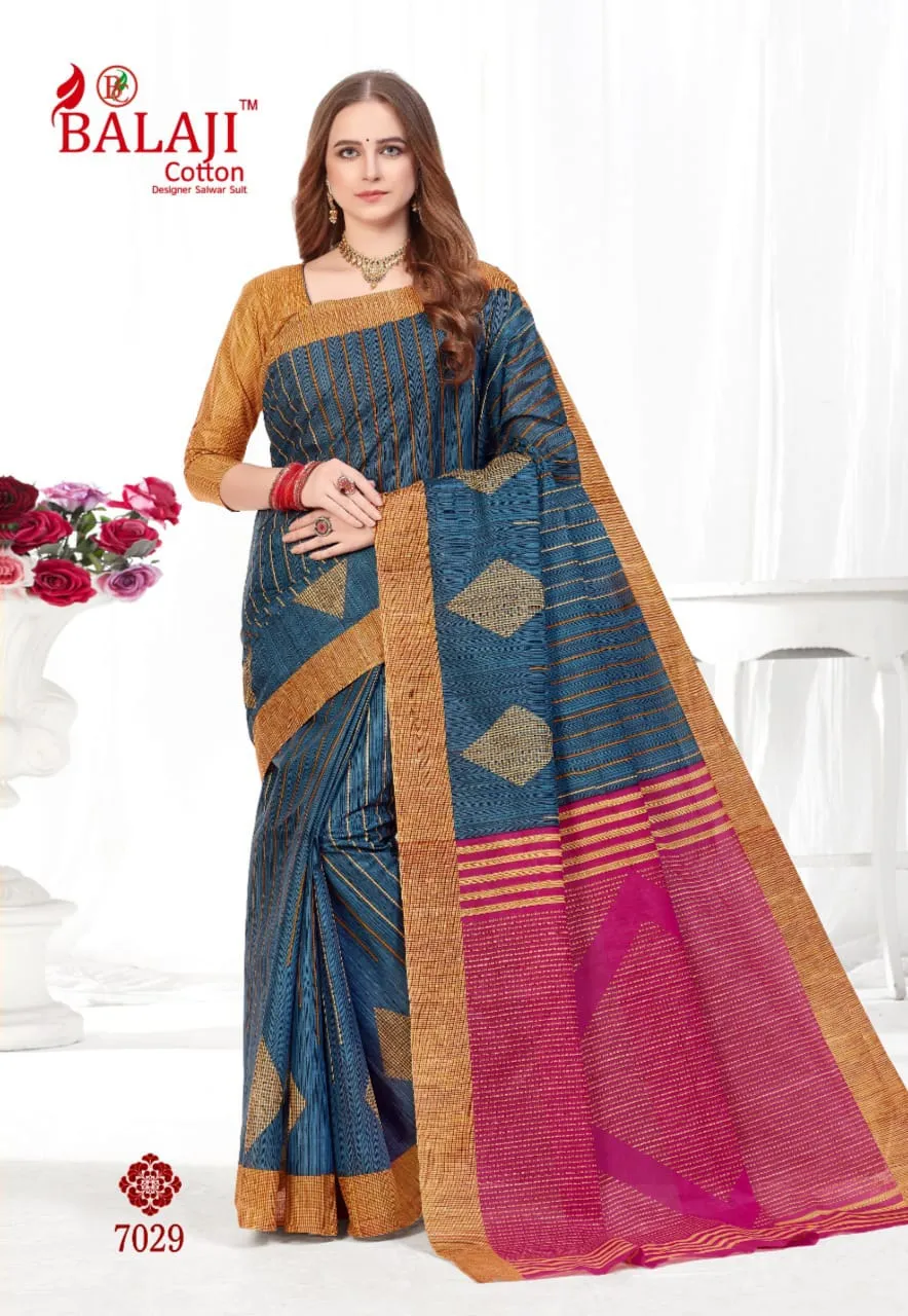 Balaji Cotton Presents Leelavathi Vol 7 Cotton Casual Wear Sarees
