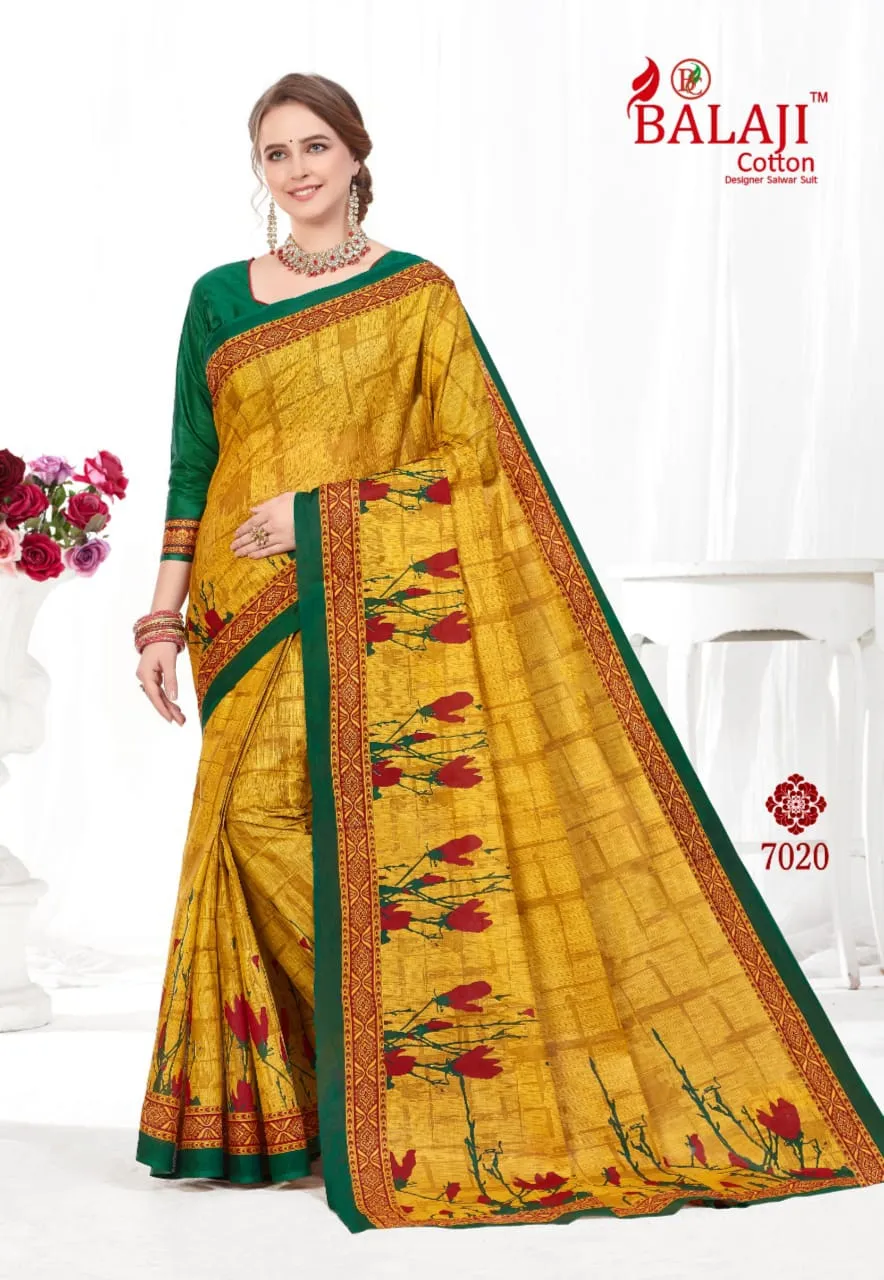 Balaji Cotton Presents Leelavathi Vol 7 Cotton Casual Wear Sarees