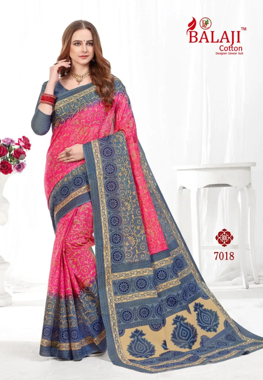 Balaji Cotton Presents Leelavathi Vol 7 Cotton Casual Wear Sarees