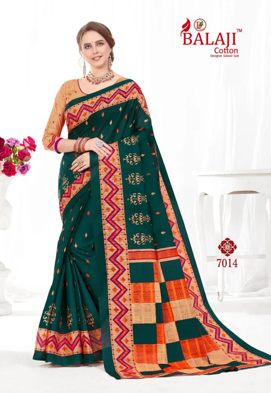 Balaji Cotton Presents Leelavathi Vol 7 Cotton Casual Wear Sarees