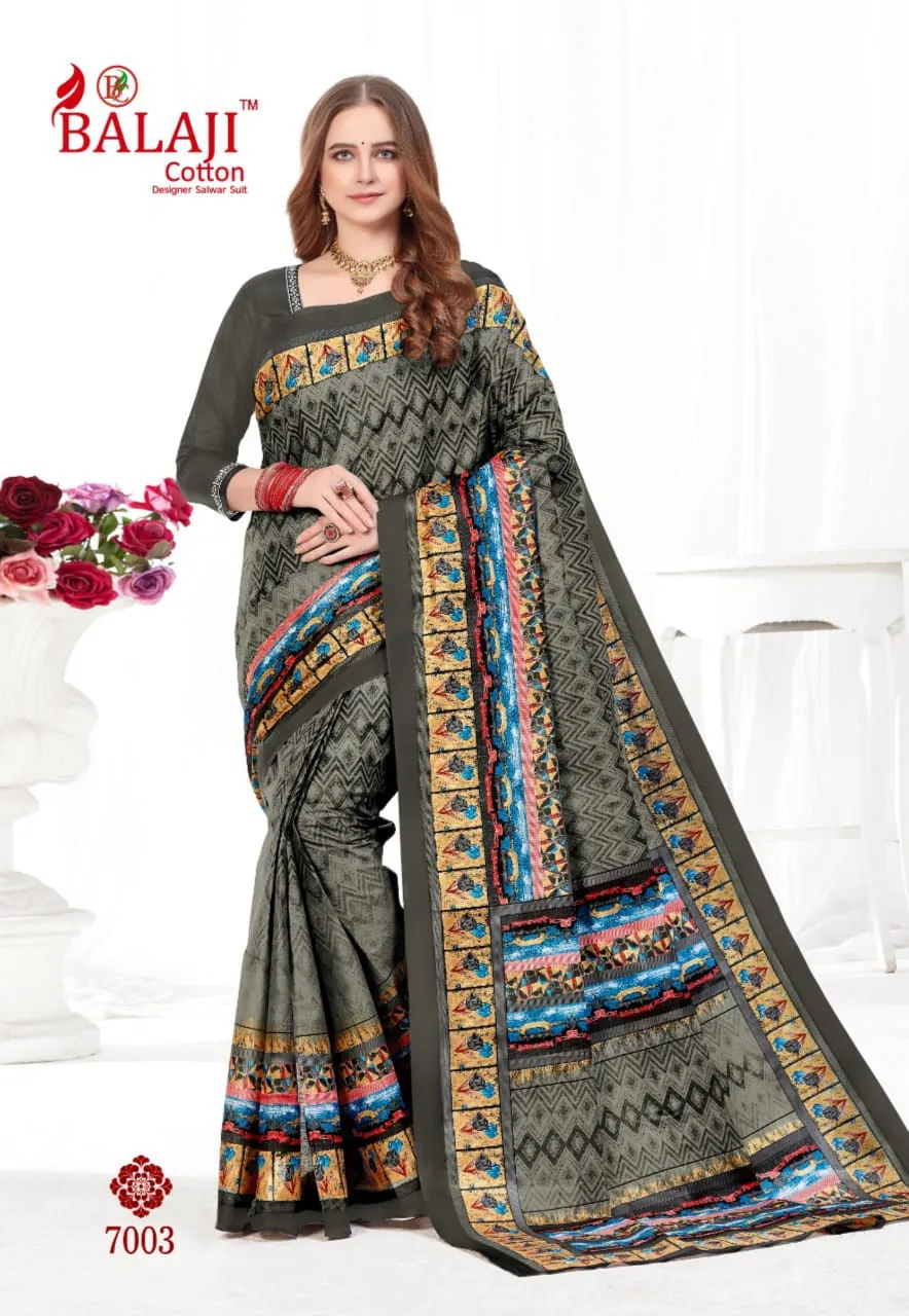 Balaji Cotton Presents Leelavathi Vol 7 Cotton Casual Wear Sarees