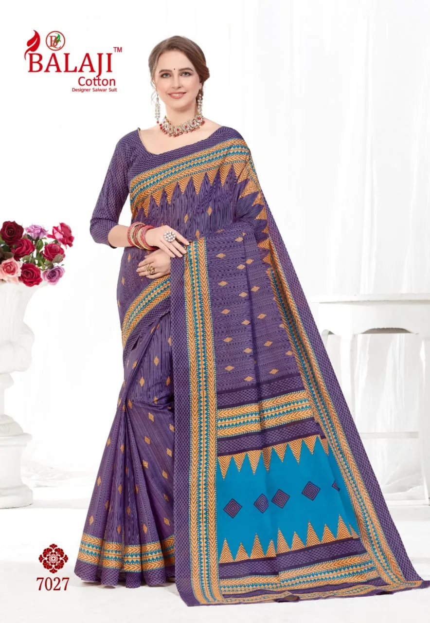 Balaji Cotton Presents Leelavathi Vol 7 Cotton Casual Wear Sarees