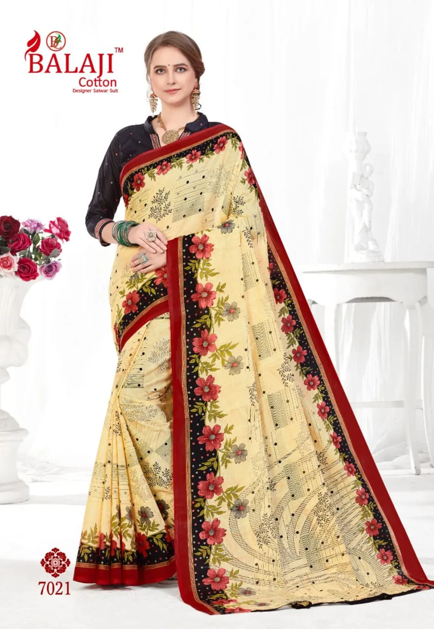 Balaji Cotton Presents Leelavathi Vol 7 Cotton Casual Wear Sarees