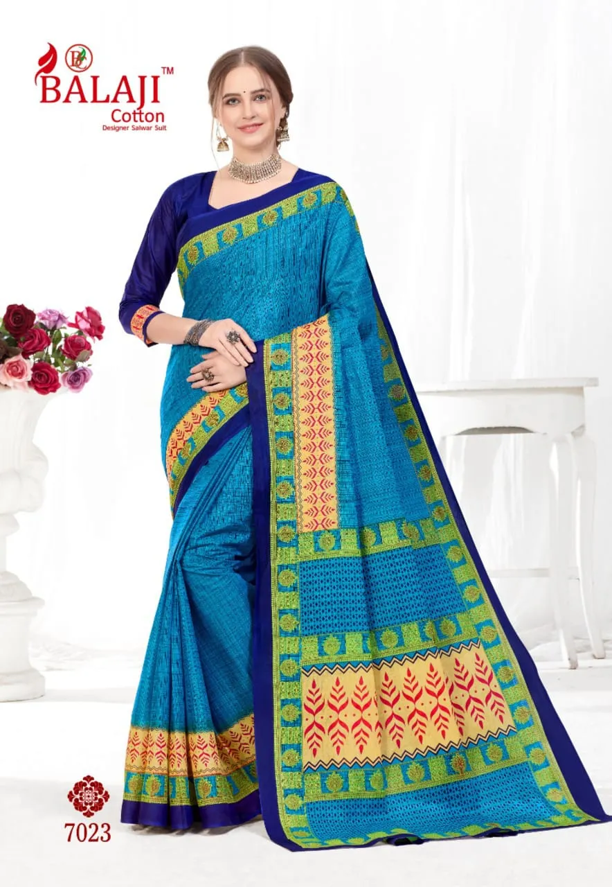 Balaji Cotton Presents Leelavathi Vol 7 Cotton Casual Wear Sarees