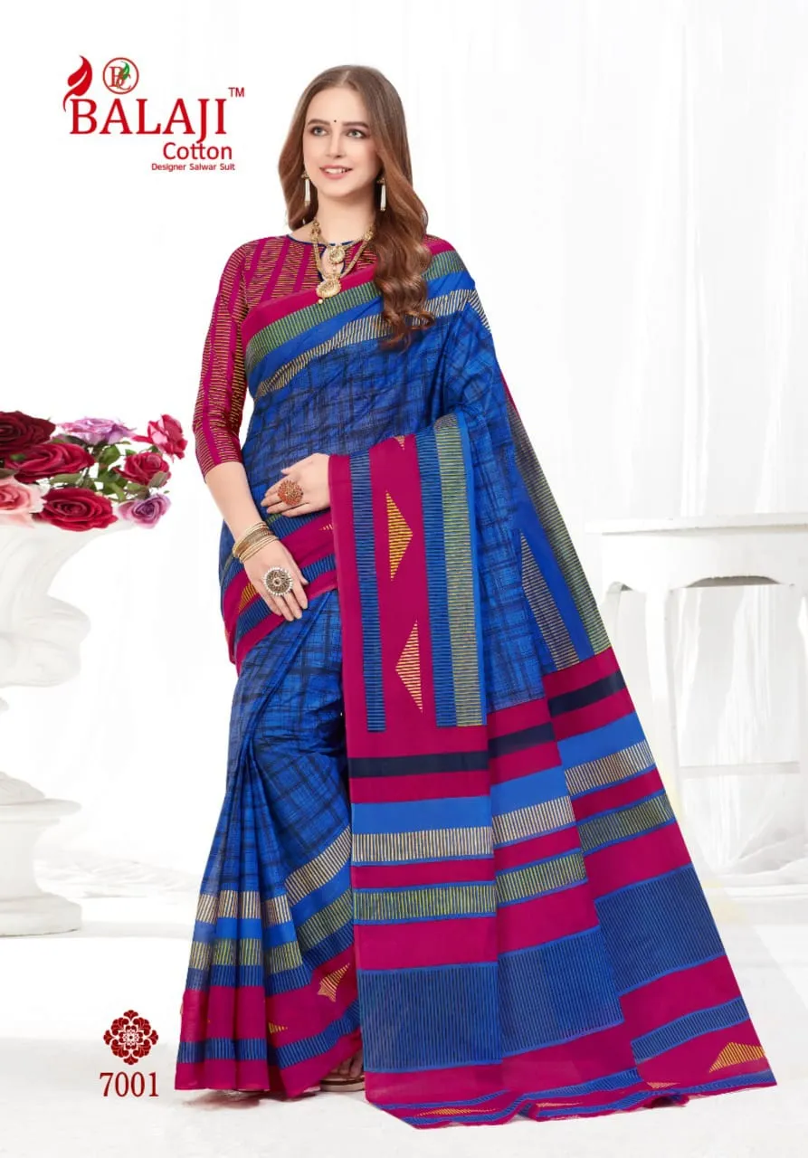 Balaji Cotton Presents Leelavathi Vol 7 Cotton Casual Wear Sarees