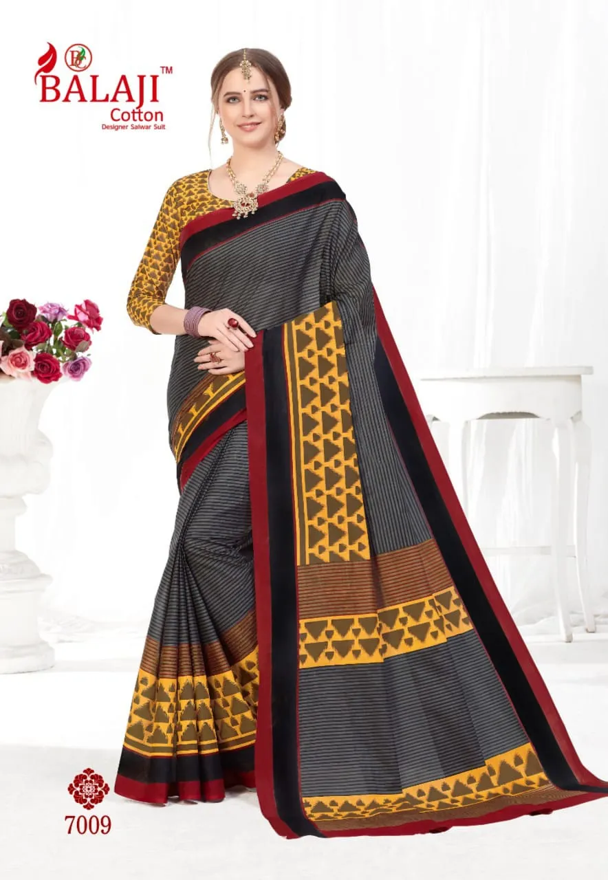 Balaji Cotton Presents Leelavathi Vol 7 Cotton Casual Wear Sarees