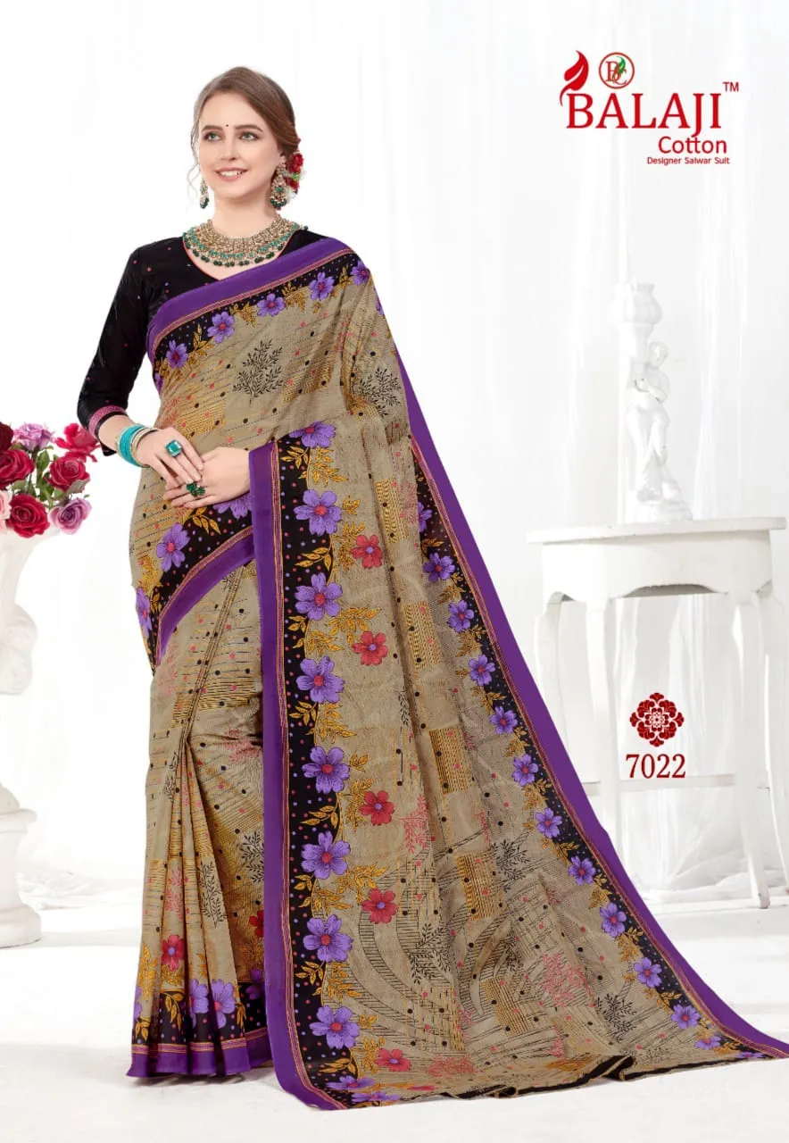 Balaji Cotton Presents Leelavathi Vol 7 Cotton Casual Wear Sarees