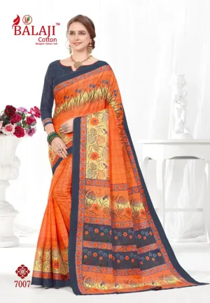 Balaji Cotton Presents Leelavathi Vol 7 Cotton Casual Wear Sarees