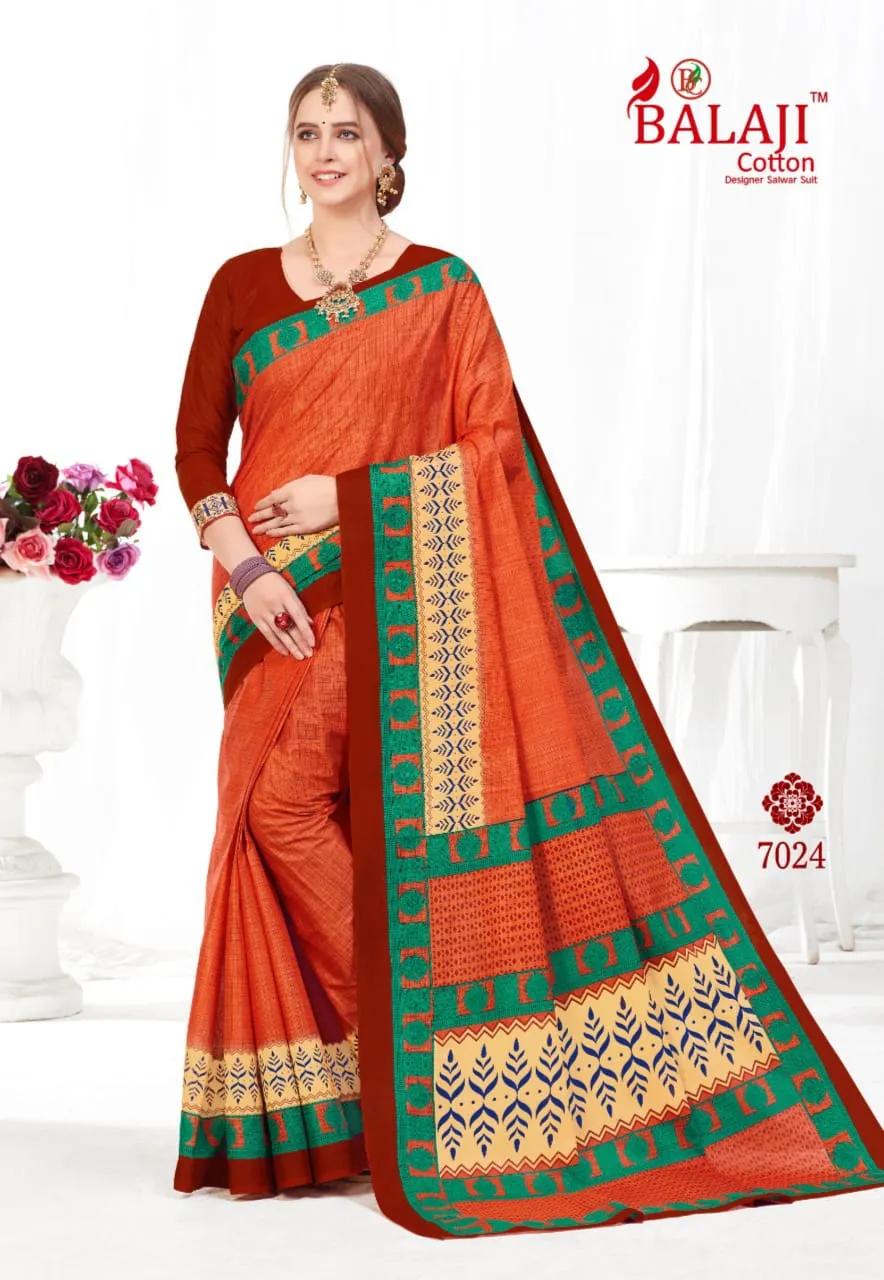 Balaji Cotton Presents Leelavathi Vol 7 Cotton Casual Wear Sarees