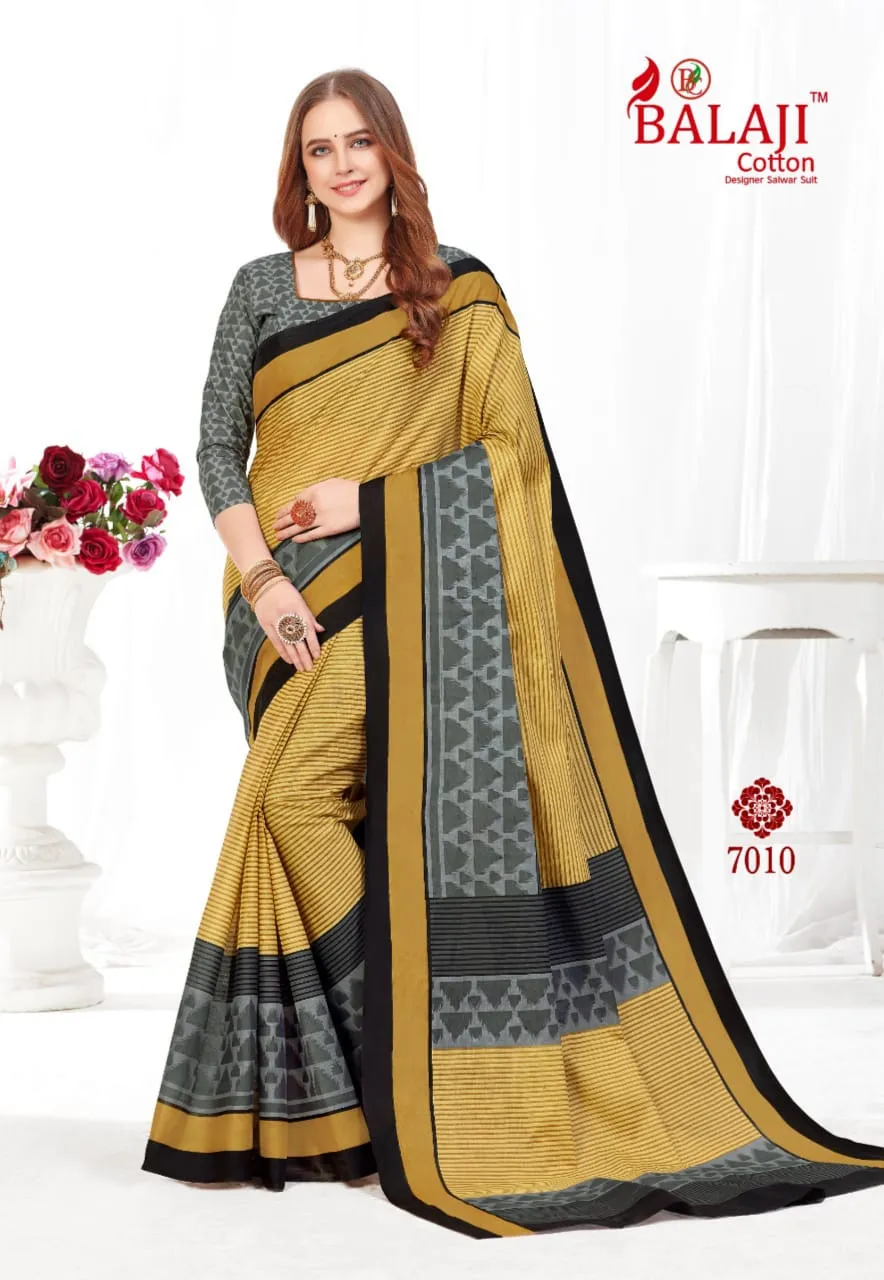 Balaji Cotton Presents Leelavathi Vol 7 Cotton Casual Wear Sarees
