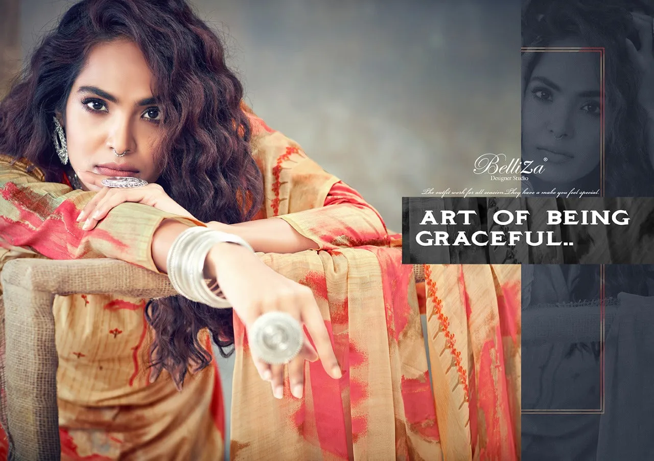 Belliza Designer Studio Presents Florals Cotton Casual Wear Salwar Suits
