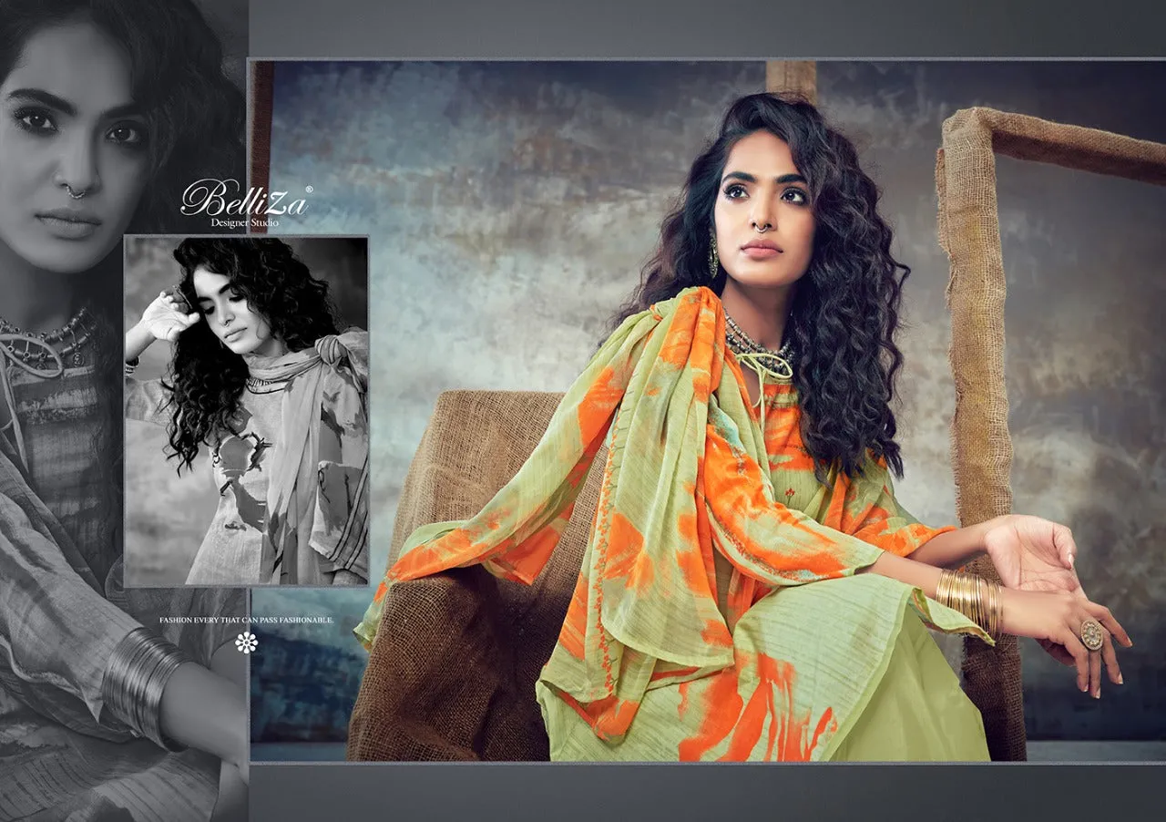 Belliza Designer Studio Presents Florals Cotton Casual Wear Salwar Suits