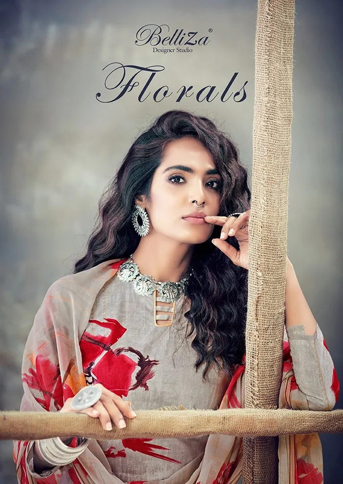 Belliza Designer Studio Presents Florals Cotton Casual Wear Salwar Suits