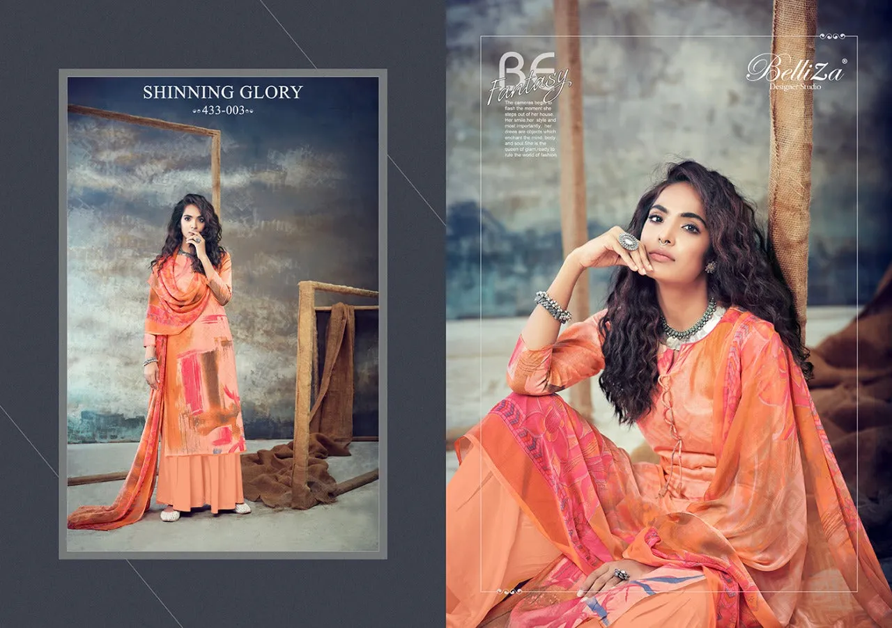 Belliza Designer Studio Presents Florals Cotton Casual Wear Salwar Suits