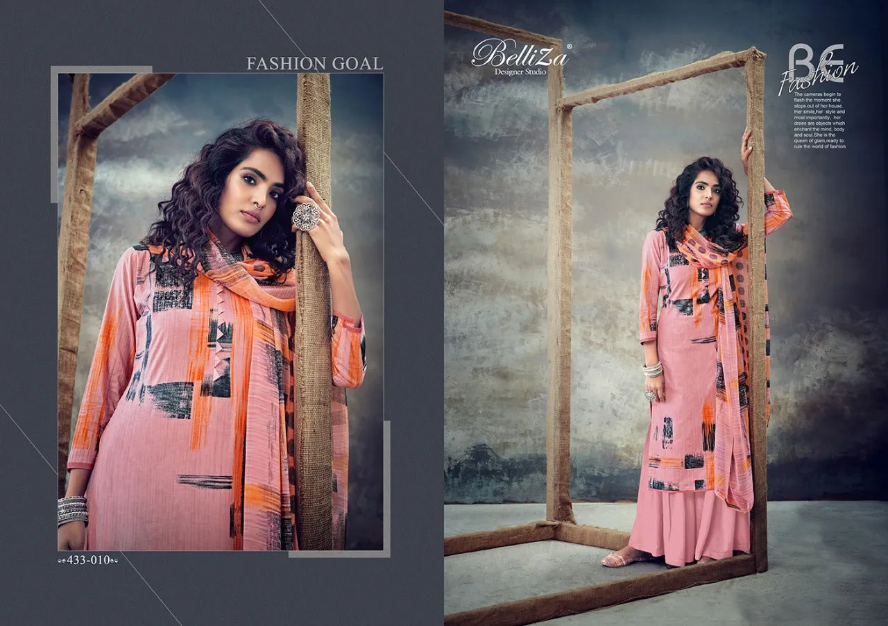 Belliza Designer Studio Presents Florals Cotton Casual Wear Salwar Suits
