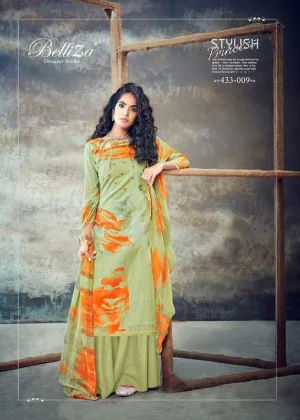 Belliza Designer Studio Presents Florals Cotton Casual Wear Salwar Suits