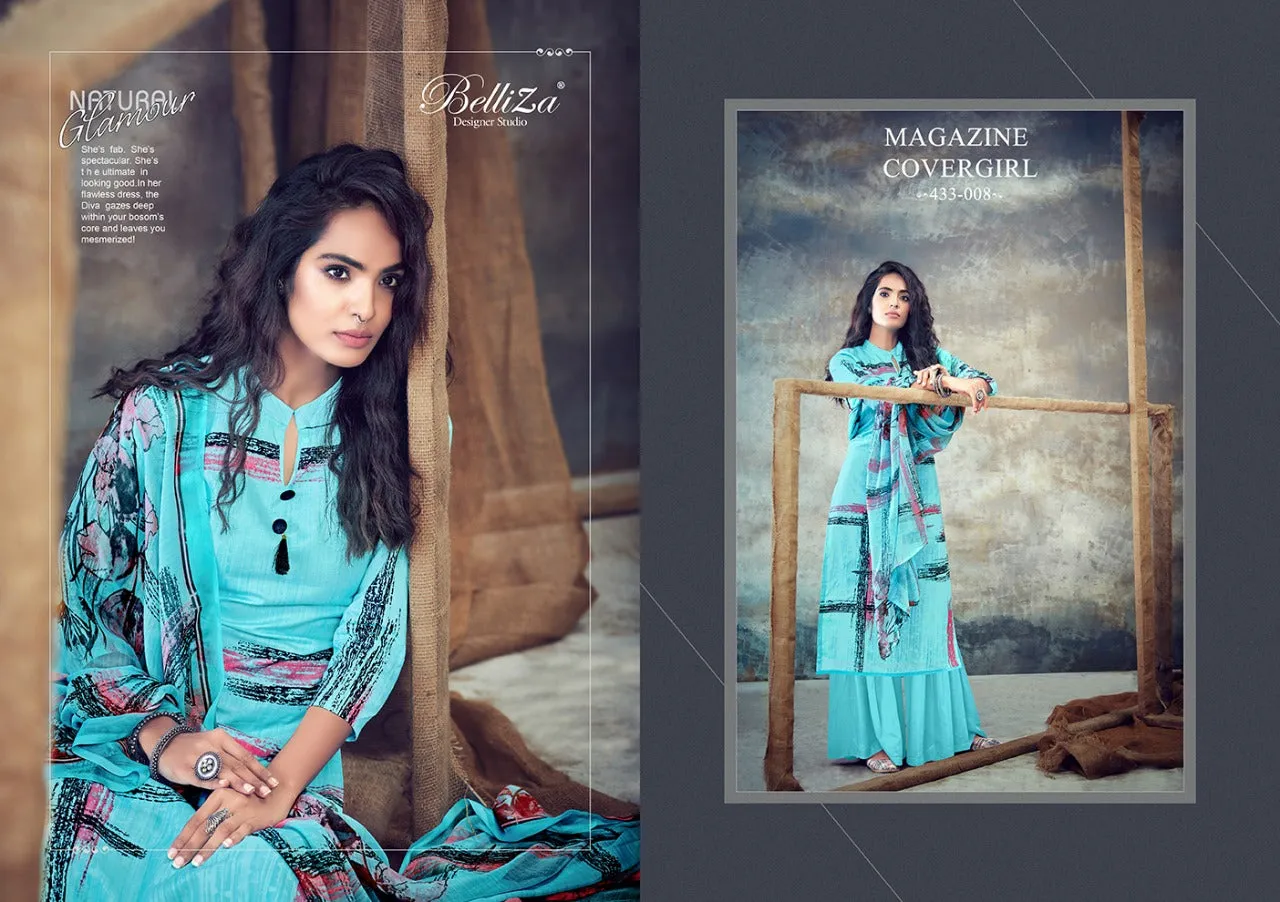 Belliza Designer Studio Presents Florals Cotton Casual Wear Salwar Suits