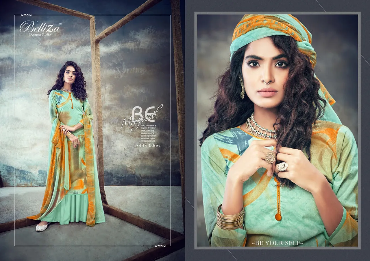 Belliza Designer Studio Presents Florals Cotton Casual Wear Salwar Suits