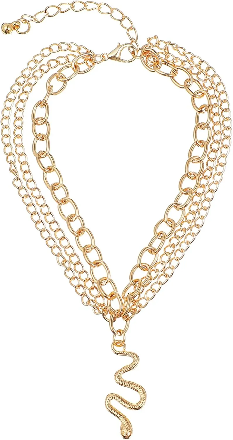 BESPORTBLE Cross Ankle Bracelet for Women Unique Layered Metal Foot Chain Jewelry with Snake Pendant for Beach and Party Wear