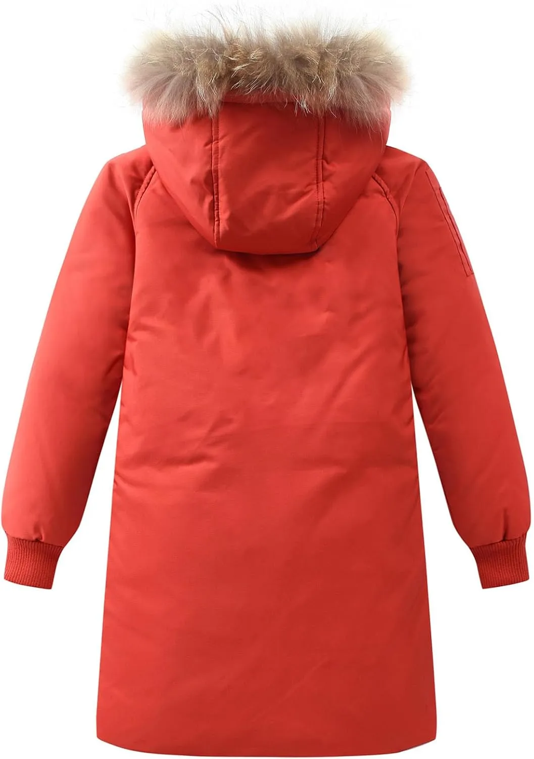 Boys' Mid Length Down Jacket Kids Thermal Winter Hooded Parka Coat Age 3-14 Years
