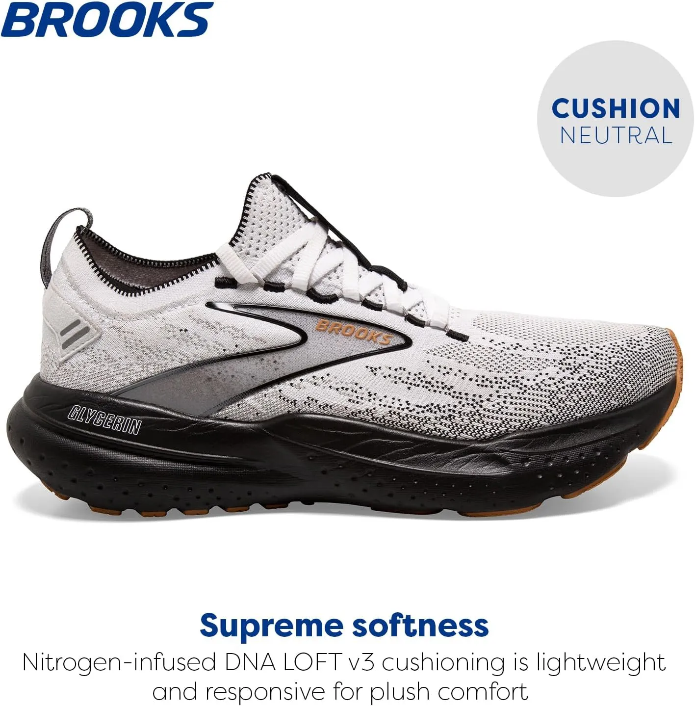 Brooks Mens Glycerin Stealthfit 21 Neutral Running Shoe