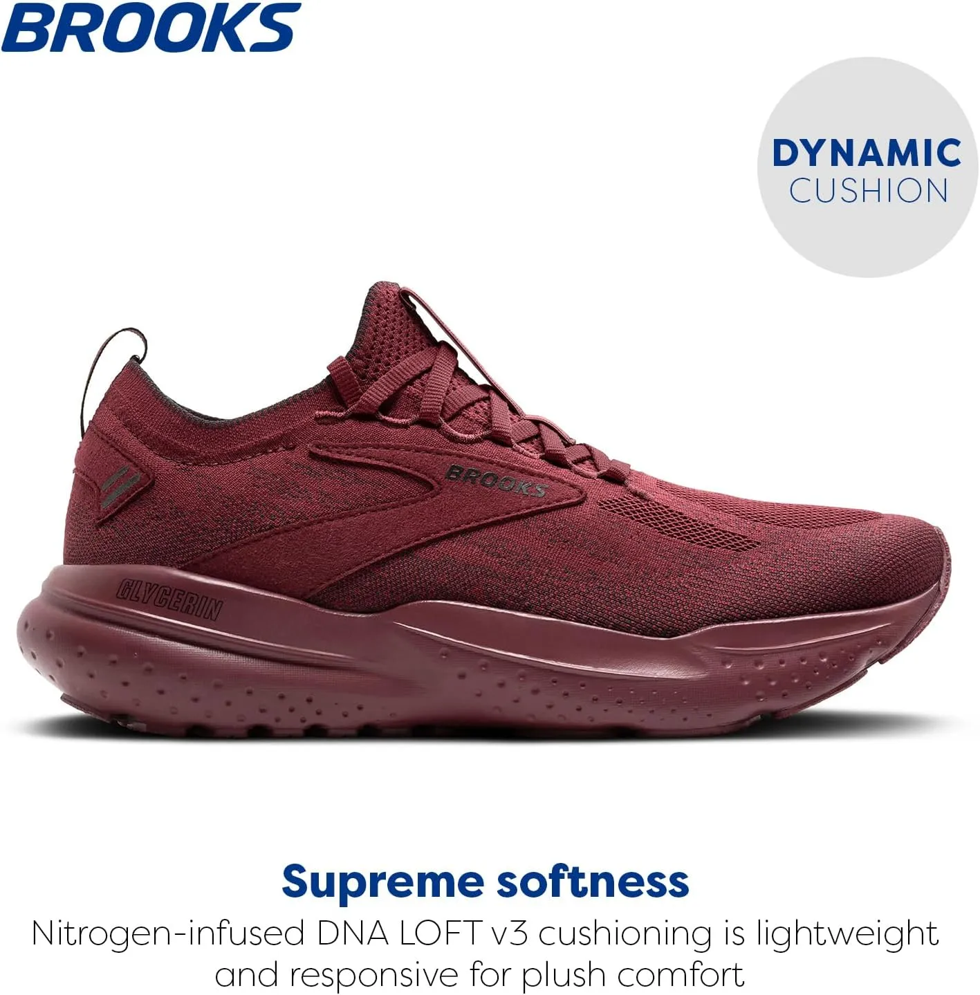Brooks Mens Glycerin Stealthfit 21 Neutral Running Shoe