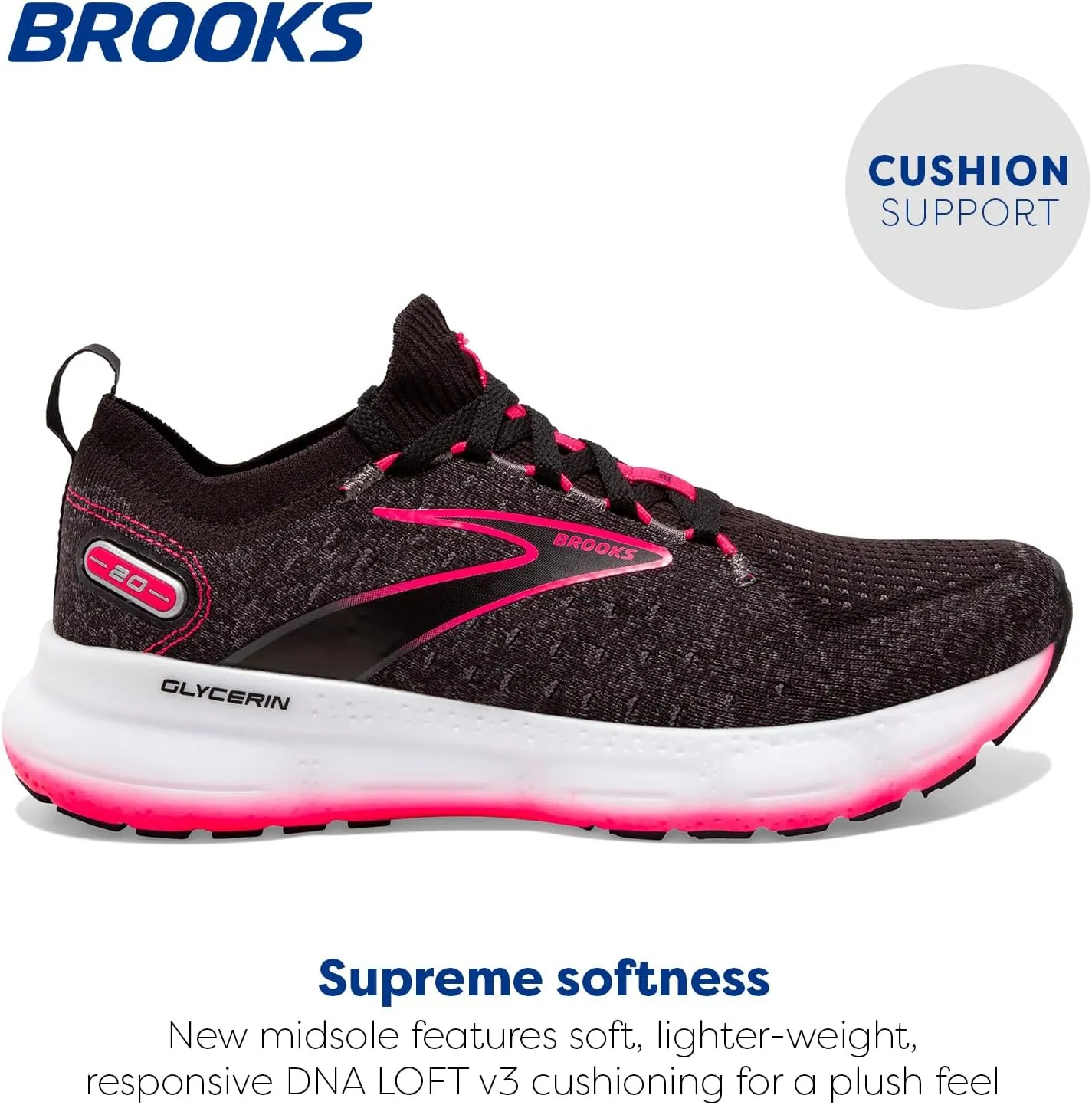 Brooks Womens Glycerin StealthFit 20 Neutral Running Shoe