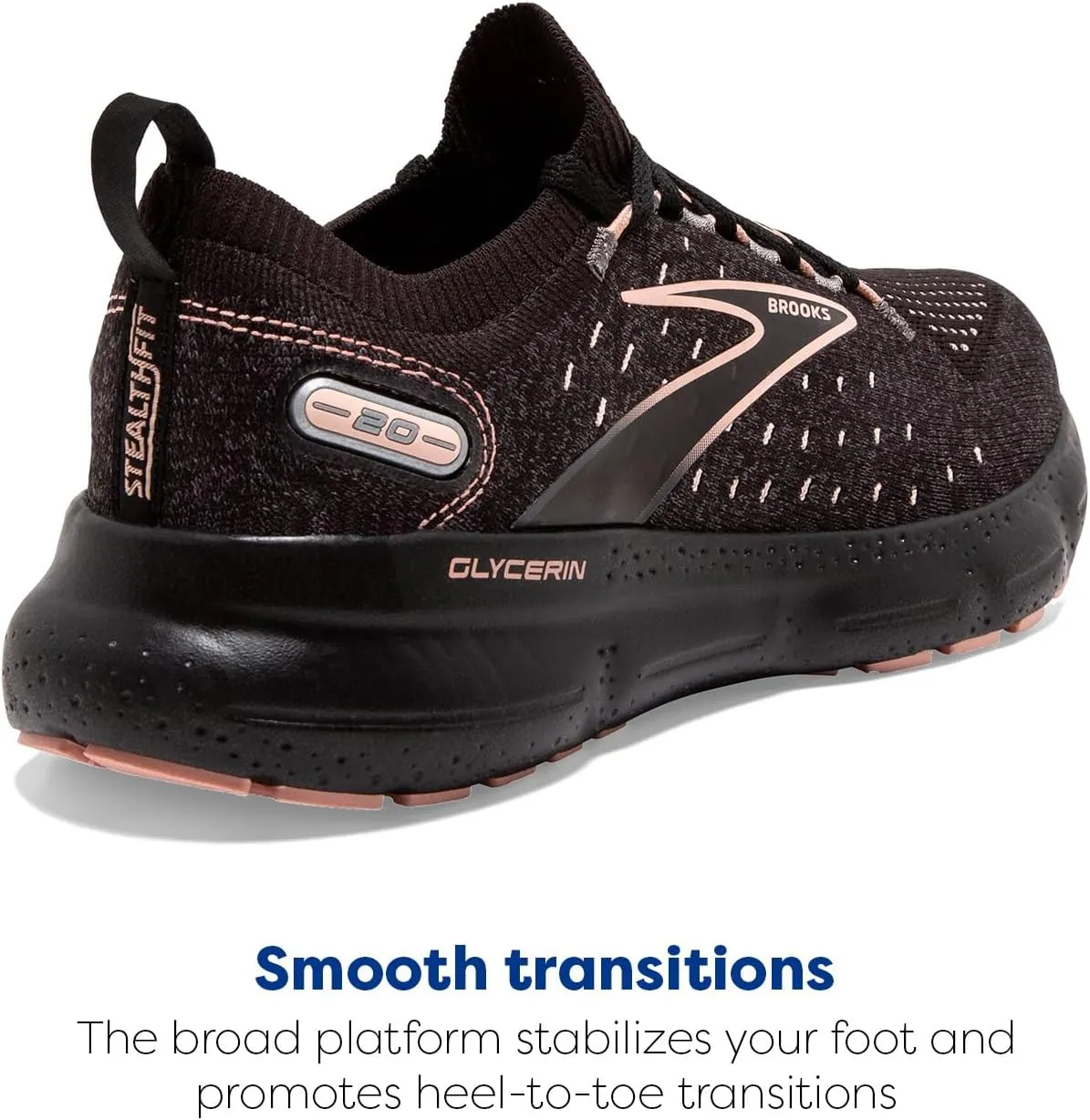 Brooks Womens Glycerin StealthFit 20 Neutral Running Shoe