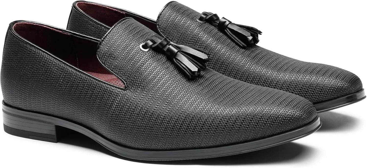 Bruno Marc Men's Loafers Dress Shoes Slip-on Formal Tassel Tuxedo Suit Shoes