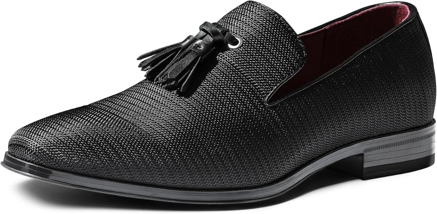 Bruno Marc Men's Loafers Dress Shoes Slip-on Formal Tassel Tuxedo Suit Shoes