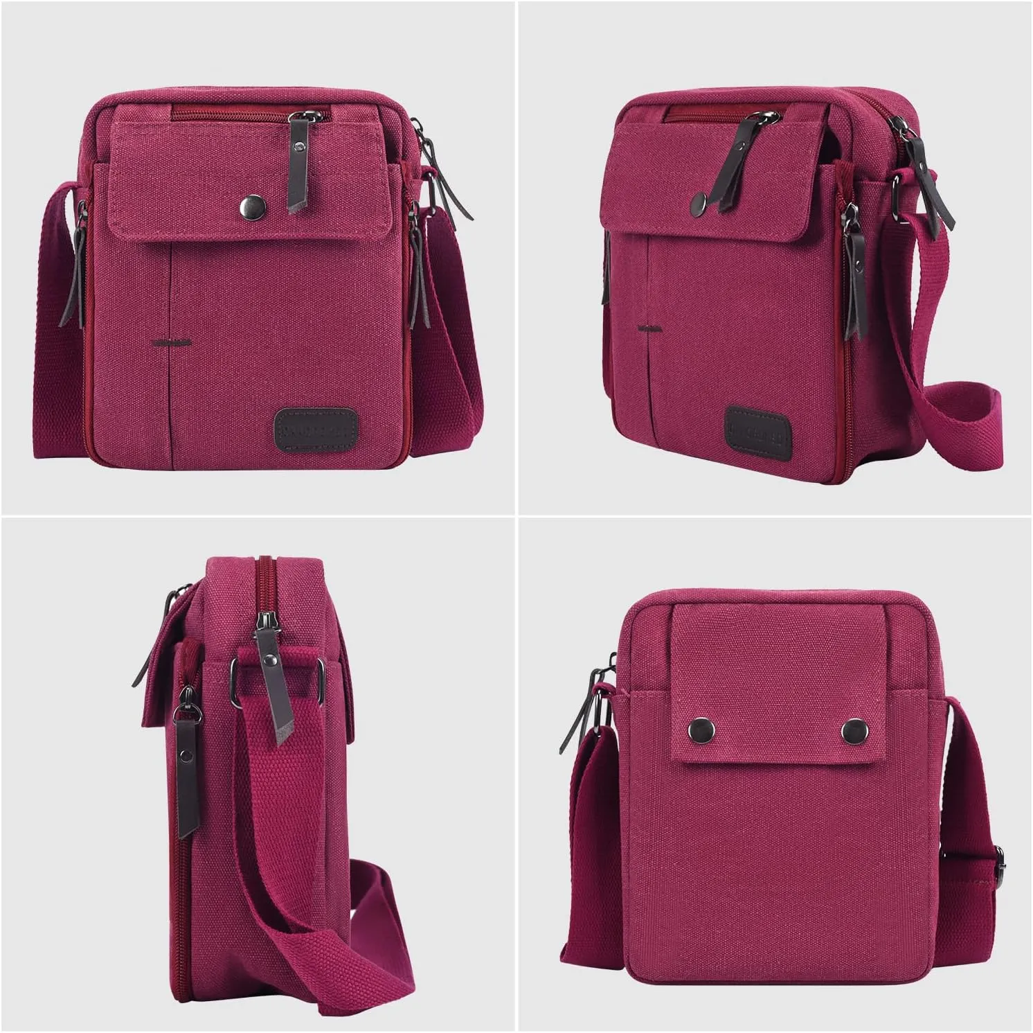 Canvas Vintage Messenger Bag Mini Crossbody Bag Shoulder Bag for Men, Small Messenger Satchel Bag Purse for Women