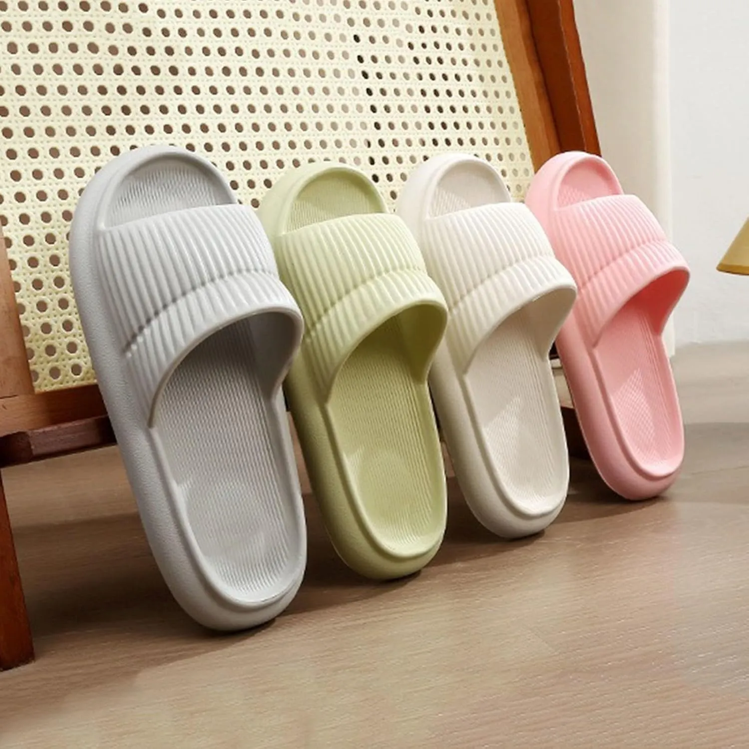 Cloud Slides Shower Shoes for Living Room Pool Beach Spa Public Showers Pillow Slippers for Women and Men