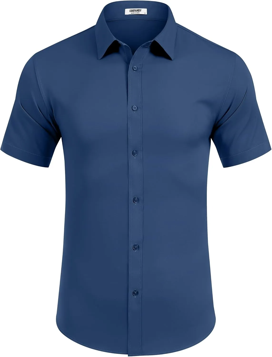 COOFANDY Mens Short Sleeve Dress Shirts Stretch Wrinkle Free Button Down Shirt Casual Summer Top