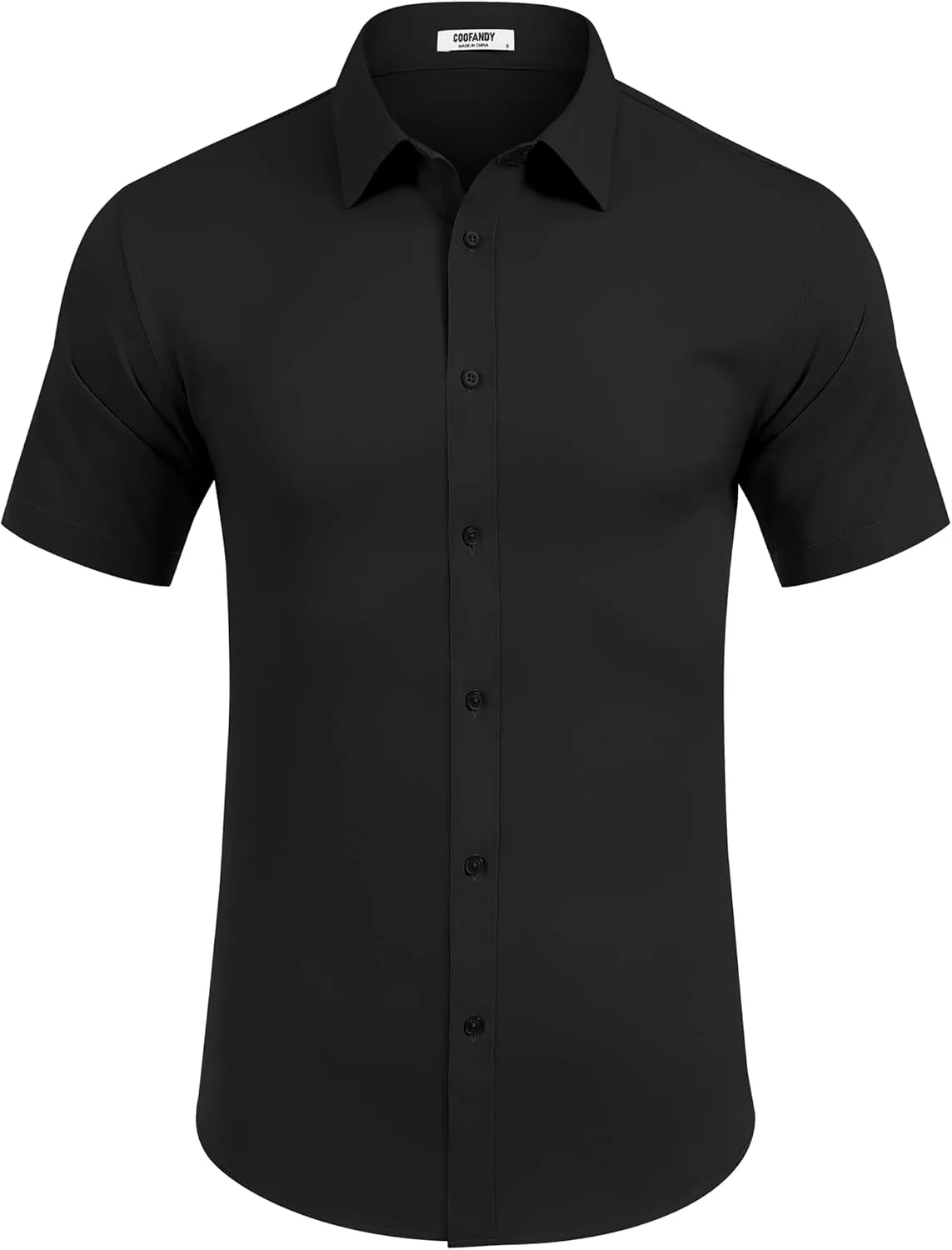 COOFANDY Mens Short Sleeve Dress Shirts Stretch Wrinkle Free Button Down Shirt Casual Summer Top