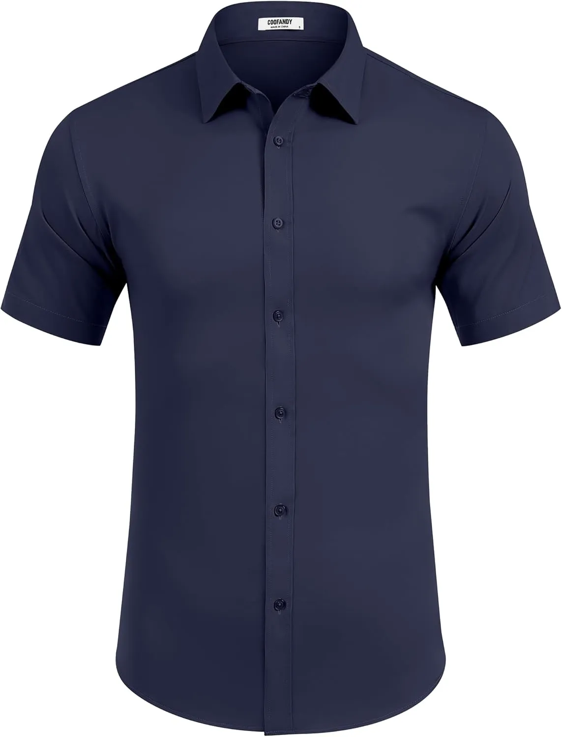 COOFANDY Mens Short Sleeve Dress Shirts Stretch Wrinkle Free Button Down Shirt Casual Summer Top