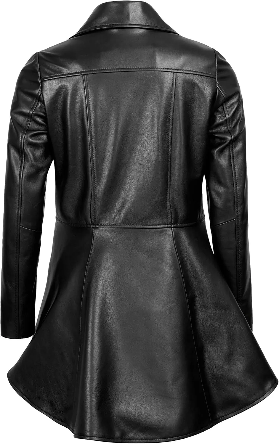 Decrum Leather Peplum Jackets for Women - Real Lambskin Peplum Leather Jacket Women